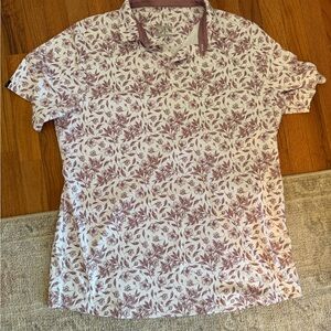 Swannies Golf Brand Floral Pattern Polo Shirt XXL